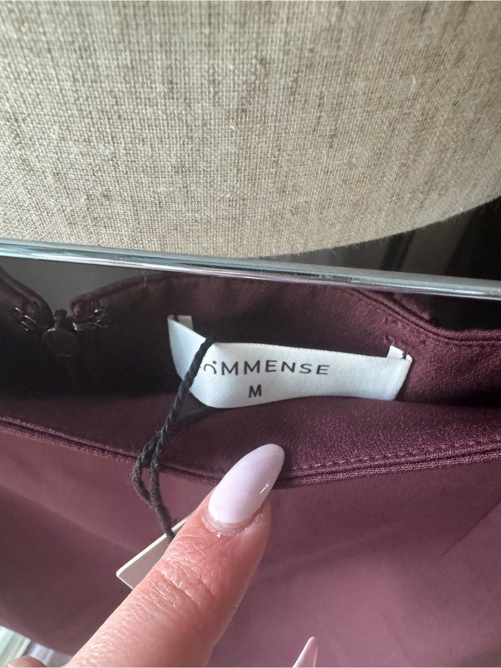 Commense Slim Straight Maxi Skirt in Deep Plum - Picture 3 of 5